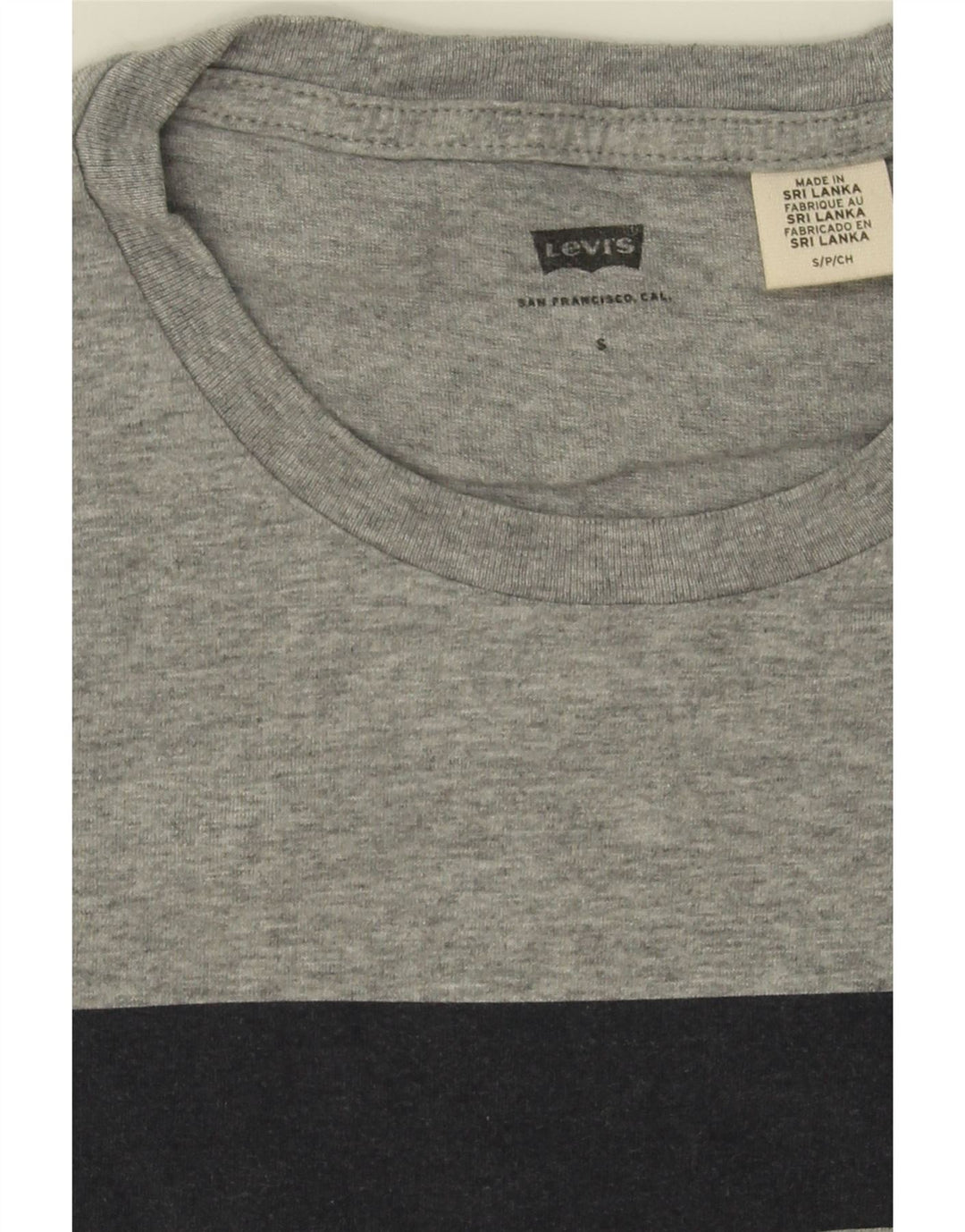LEVI'S Mens Graphic T-Shirt Top Small Grey Cotton Vintage Levi's and Second-Hand Levi's from Messina Hembry 