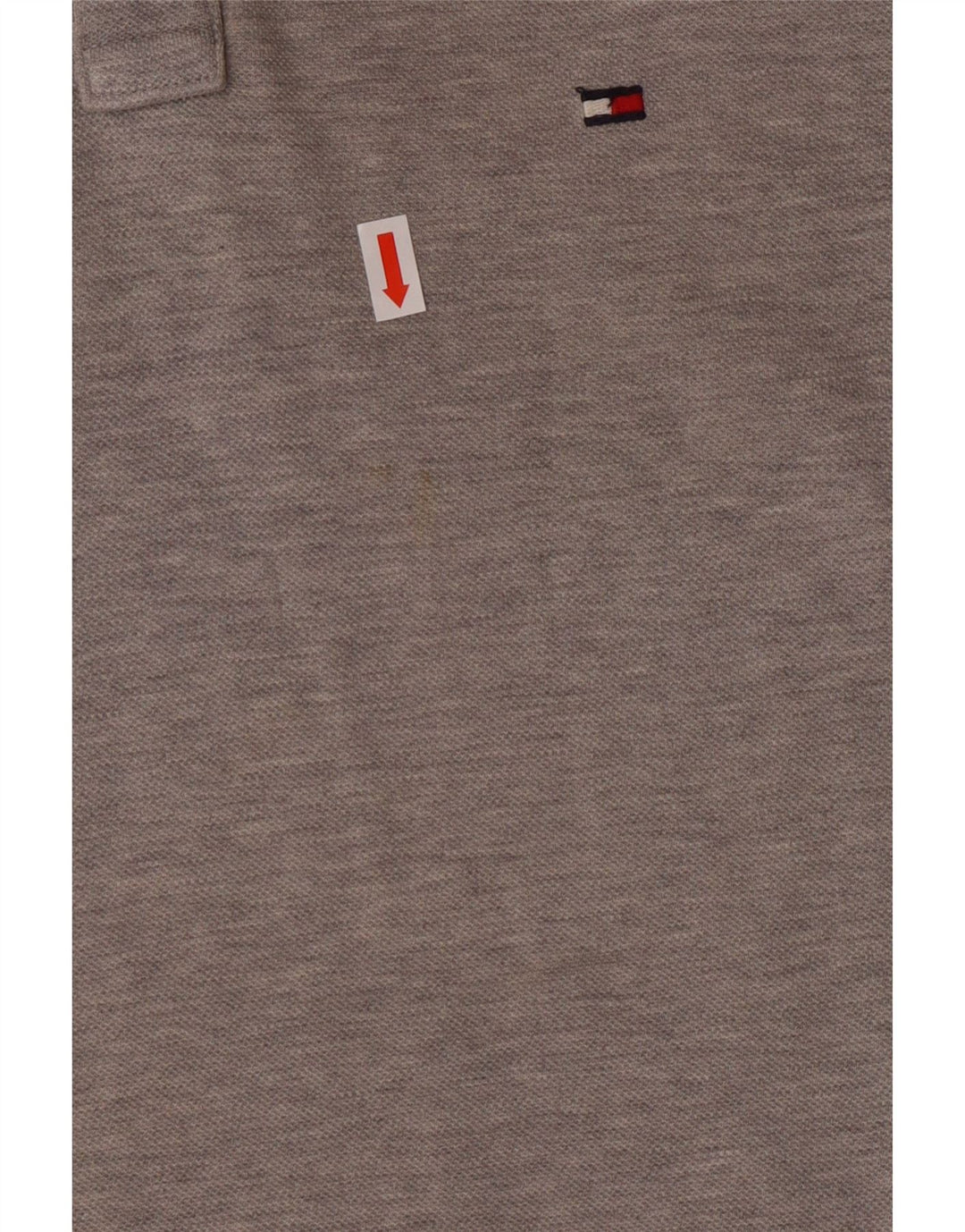 TOMMY HILFIGER Mens Slim Fit Polo Shirt Medium Grey Cotton