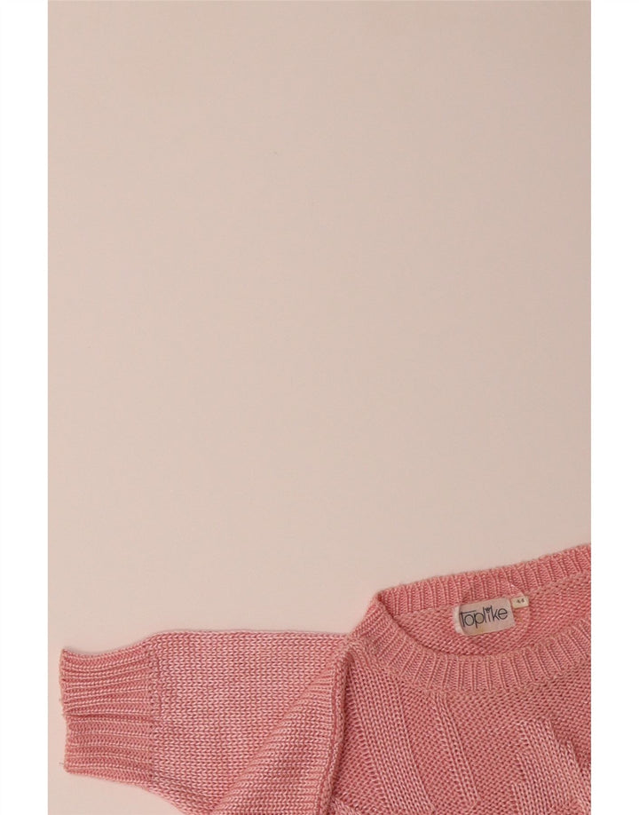 TOPLIKE Womens Crew Neck Jumper Sweater EU 44 XL Pink Vintage Toplike and Second-Hand Toplike from Messina Hembry 