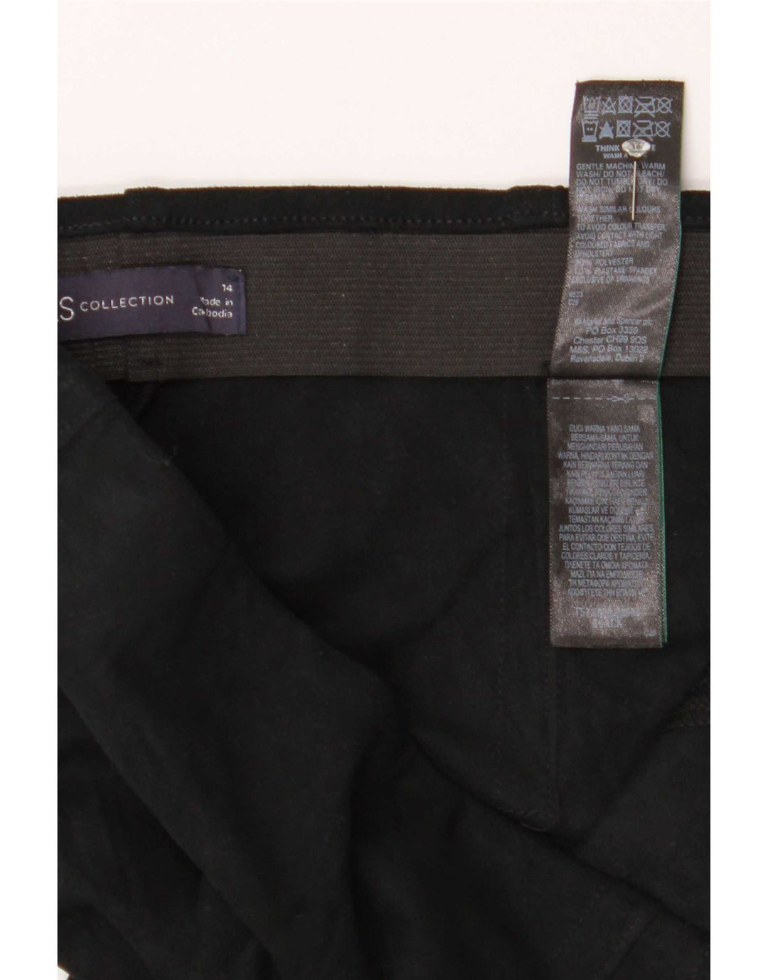 Marks & Spencer Womens Leggings UK 14 Large Black Polyester