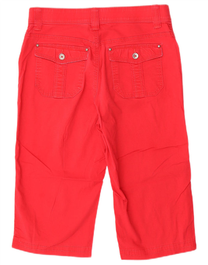 LEE Womens Comfort Fit Bermuda Shorts US 8 Medium W30 Red Cotton