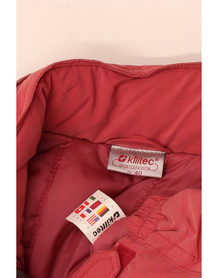 Killtec Womens Graphic Hooded Ski Jumpsuit UK 12 Medium Pink Floral