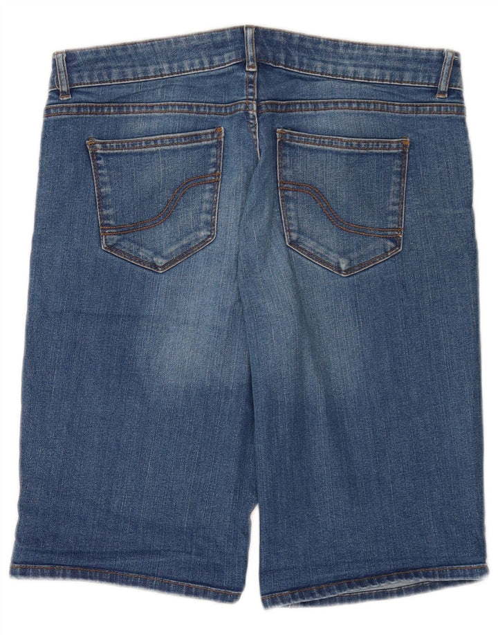 Fat Face Womens Denim Bermuda Shorts UK 12 Medium W32  Blue Cotton