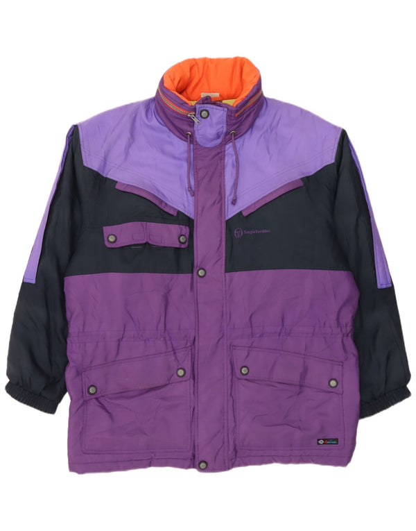 Jachetă de schi cu glugă pentru bărbați Sergio Tacchini UK 44 2XL Violet Colorblock