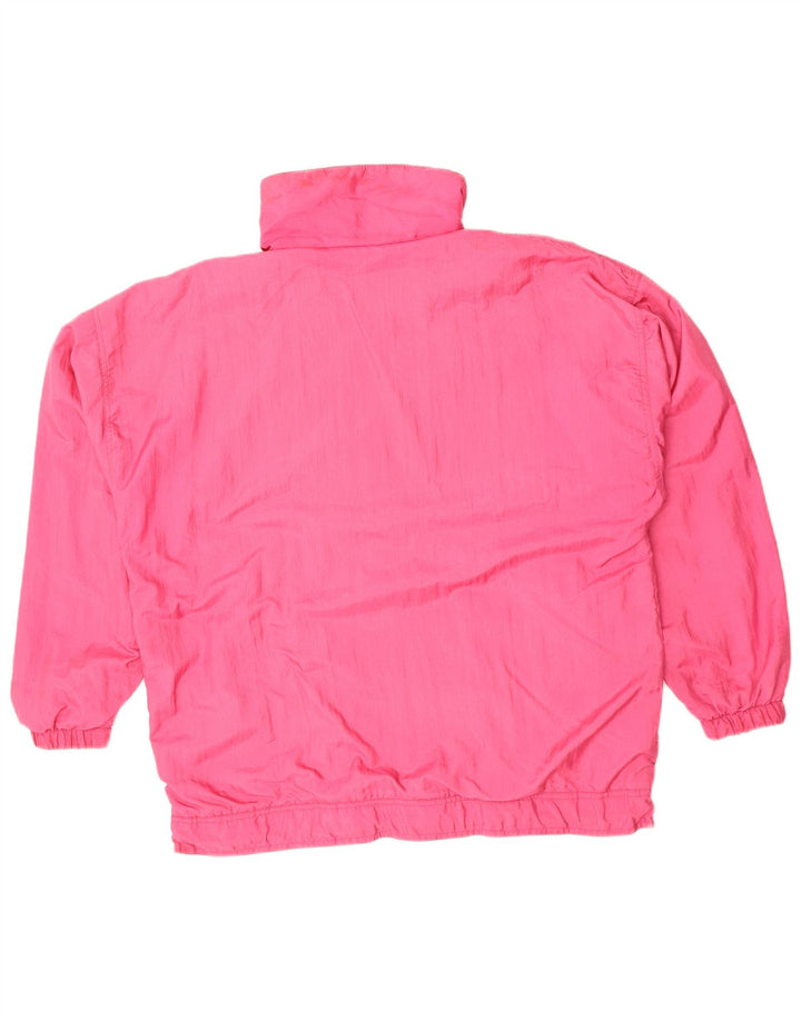 Loffler Womens Oversized Graphic Rain Jacket IT 44  Medium Pink Polyamide