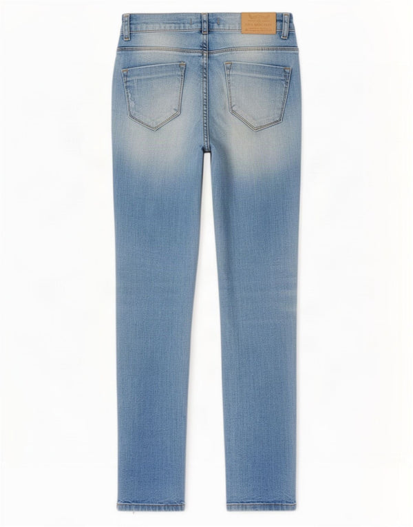 Zara Damen Distressed Slim Jeans EU 38 Small W28 L32 Blau