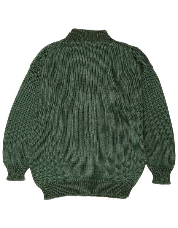 Toplike Herre Turtle Neck Jumper Sweater Størrelse 40 Medium Green Argyle/Diamond
