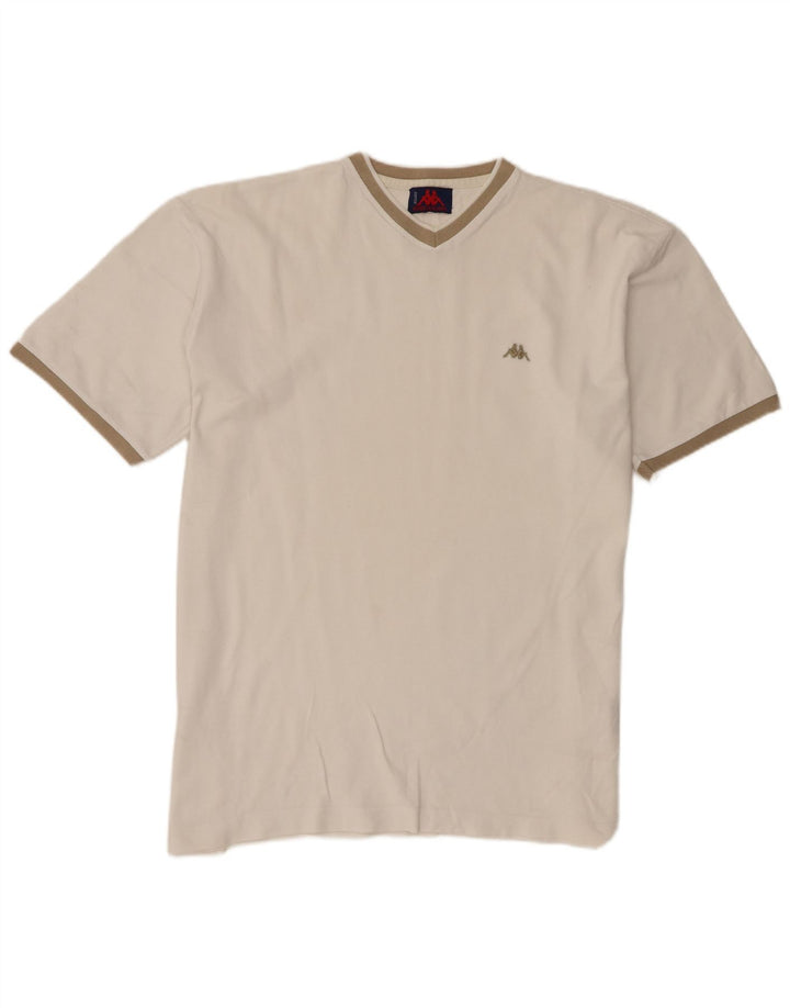 Kappa Mens T-Shirt Top XL White Cotton