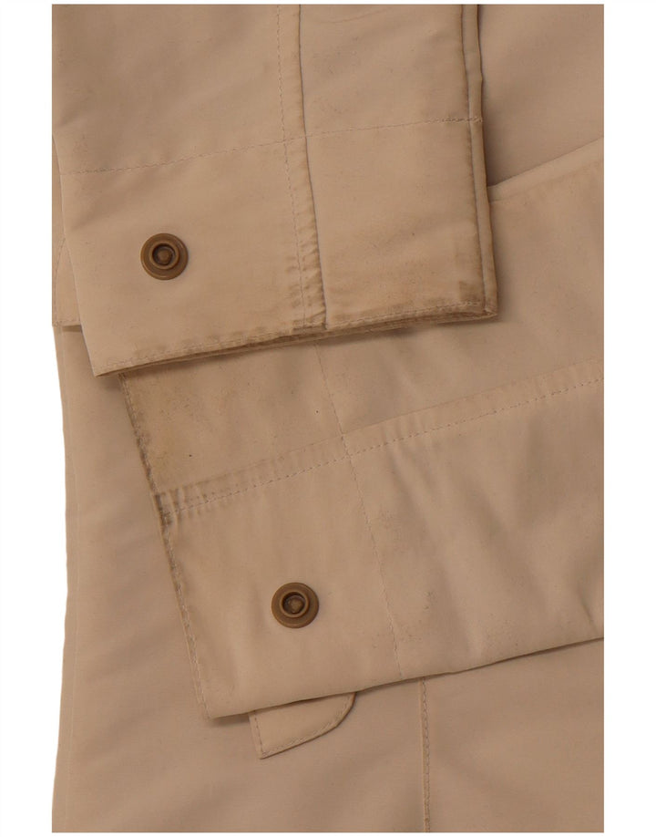 JACK WOLFSKIN Womens Hooded Windbreaker Coat UK 10 Small Beige Polyester