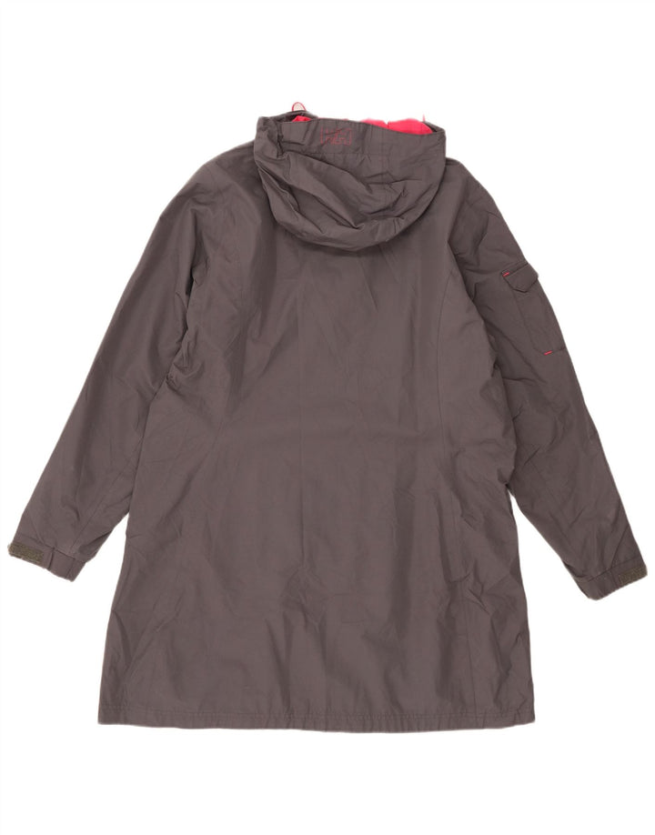 Damski płaszcz przeciwdeszczowy z kapturem Helly Hansen UK 18 XL, szary poliester