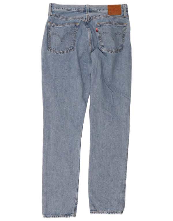 Levi's Damen 501 High Waist Straight Jeans W30 L32 Blaue Baumwolle