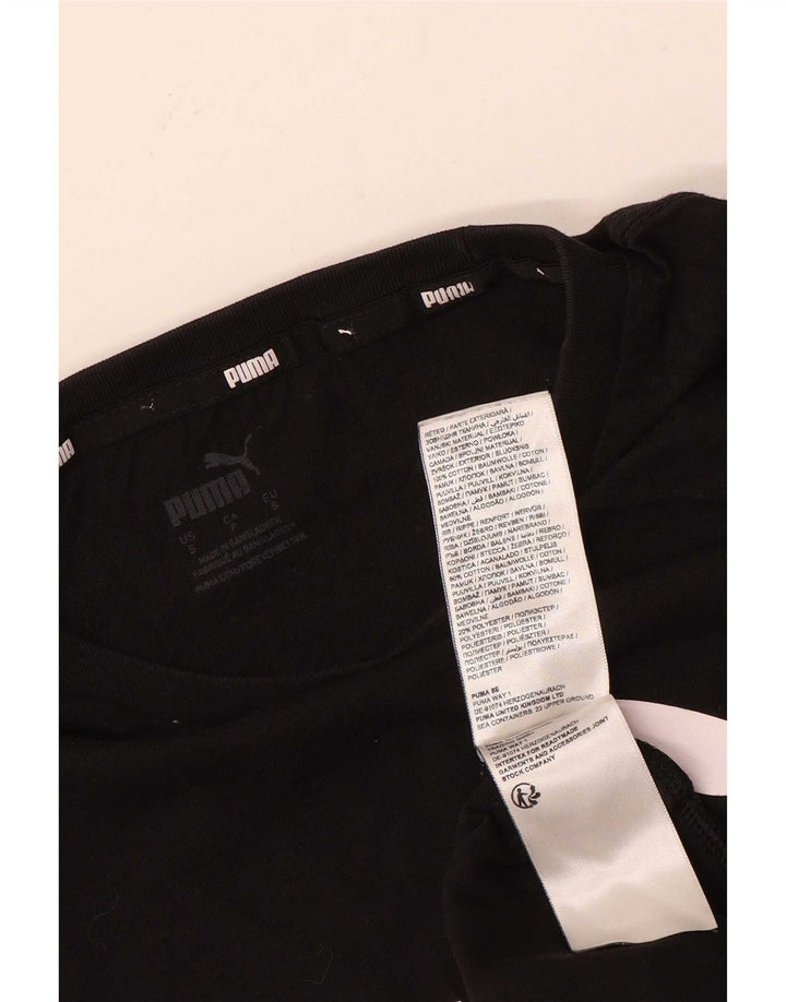 Puma Mens Graphic T-Shirt Top Small Black Cotton