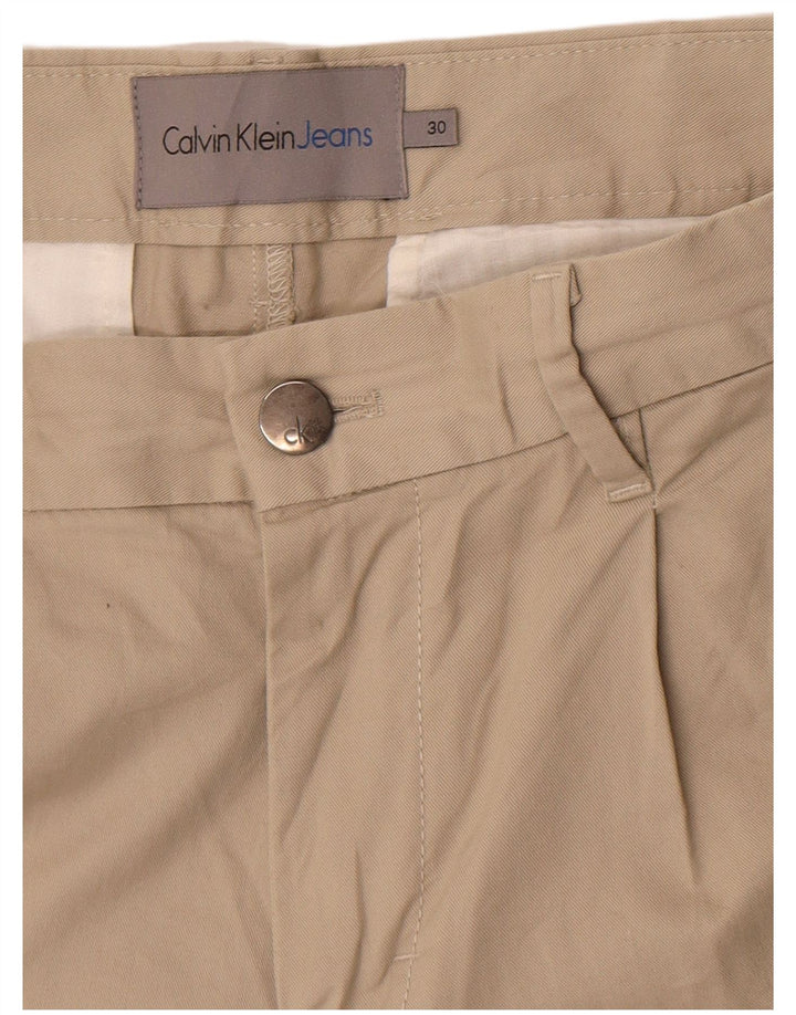 Calvin Klein Mens Pegged Chino Shorts W30 Medium  Beige