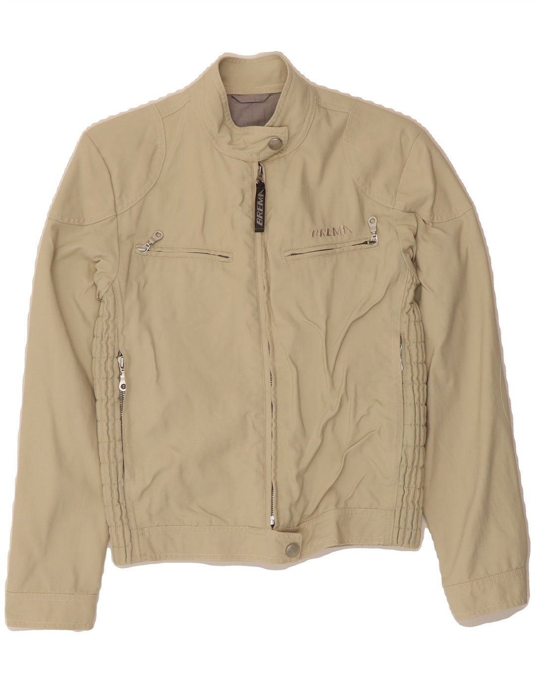 BREMA Womens Bomber Jacket IT 40 Small Beige Polyamide Vintage Brema and Second-Hand Brema from Messina Hembry 