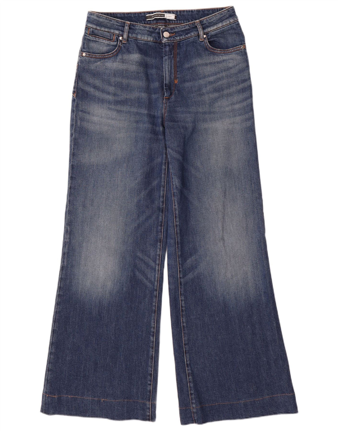 SPORTMAX Womens W28 L30 Blue Bumbac