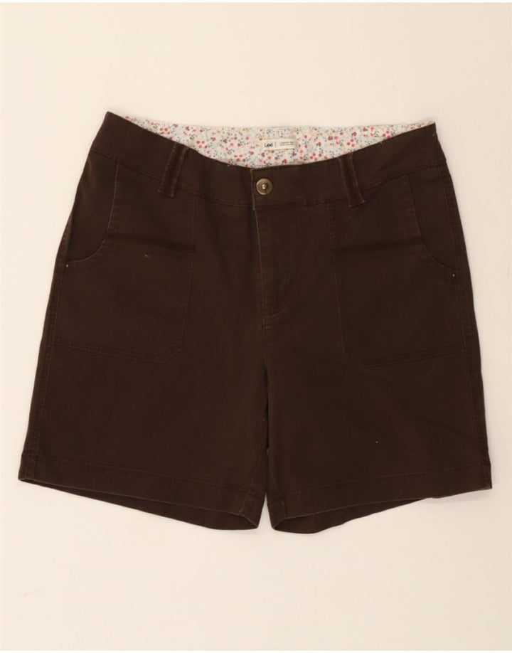 LEE Womens Casual Shorts US 12 Large W32  Brown Cotton Vintage Lee and Second-Hand Lee from Messina Hembry 