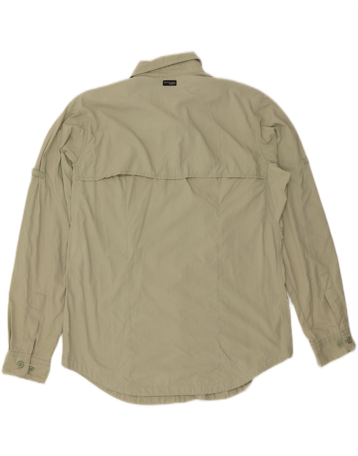 Columbia Womens Shirt UK 14 Medium Khaki Nylon