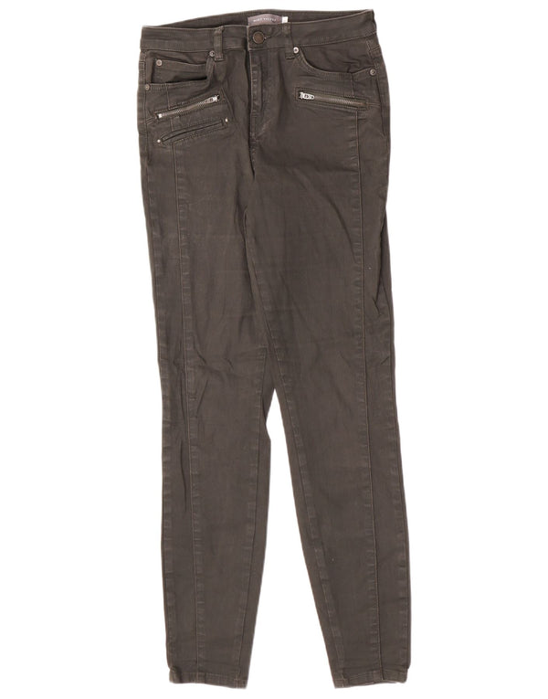 MINT VELVET Womens Skinny Casual Trousers UK 12 Medium W28 L29 Khaki Cotton