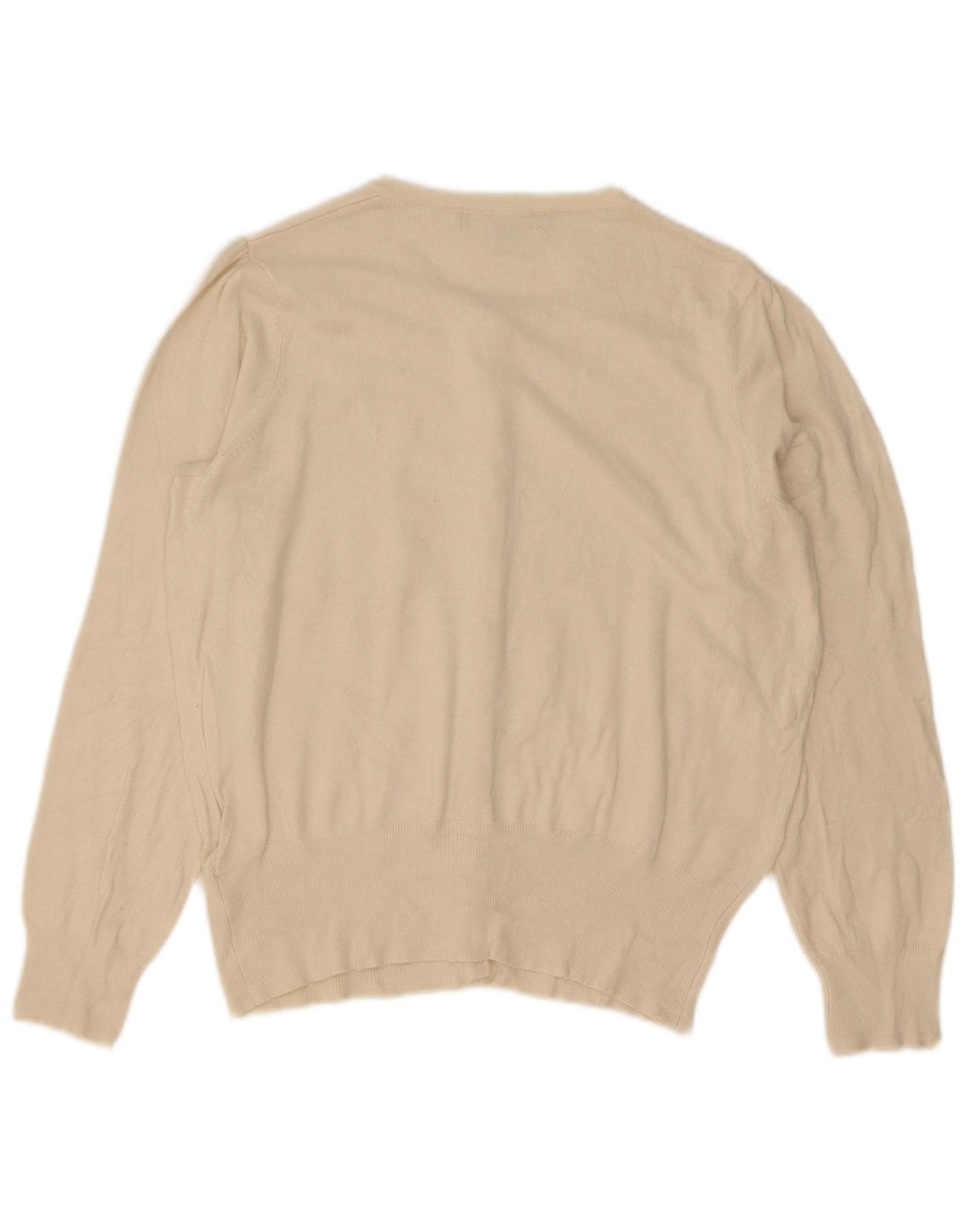 Marks & Spencer Womens Petite Cardigan Sweater UK 14 Medium Off White