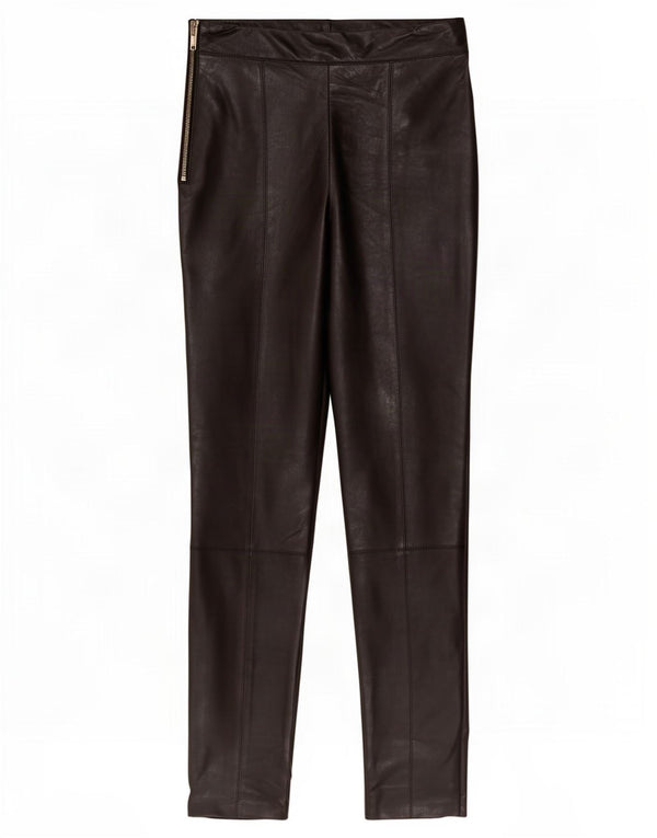 Topshop Womens Faux Leather Leggings UK 12 Medium W26 L28 Black Polyester