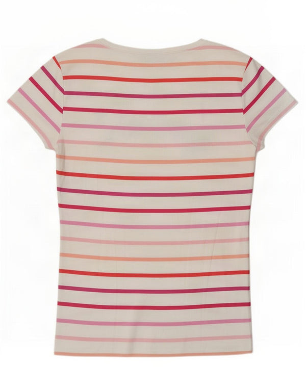 Женская футболка с рисунком Tommy Hilfiger Top UK 14, хлопковый средний цвет в белую полоску