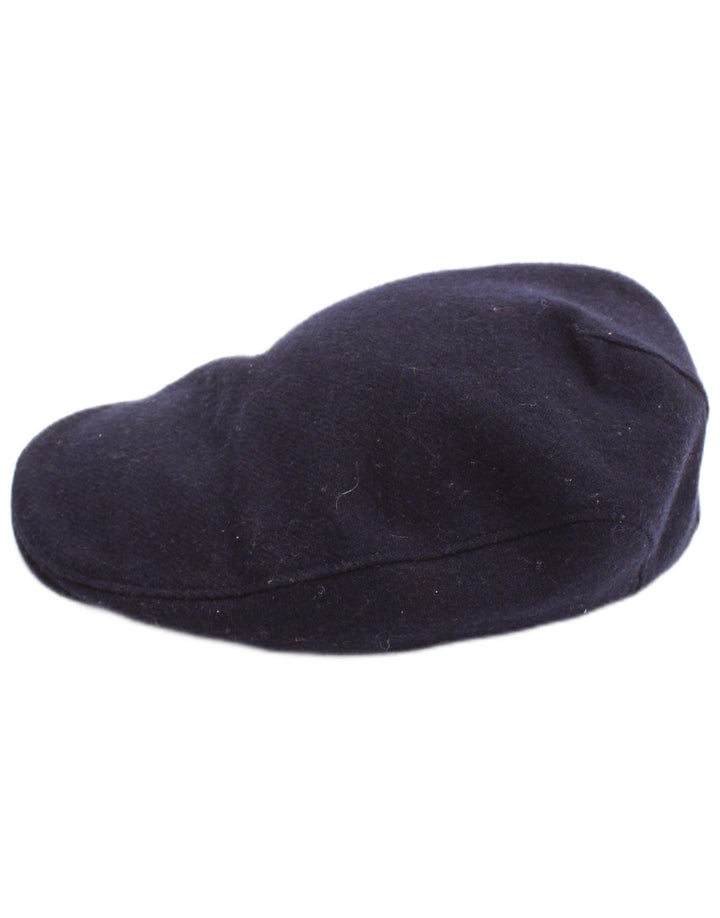 Hanna Hats Mens Flat Cap Medium Navy Blue New Wool Classic