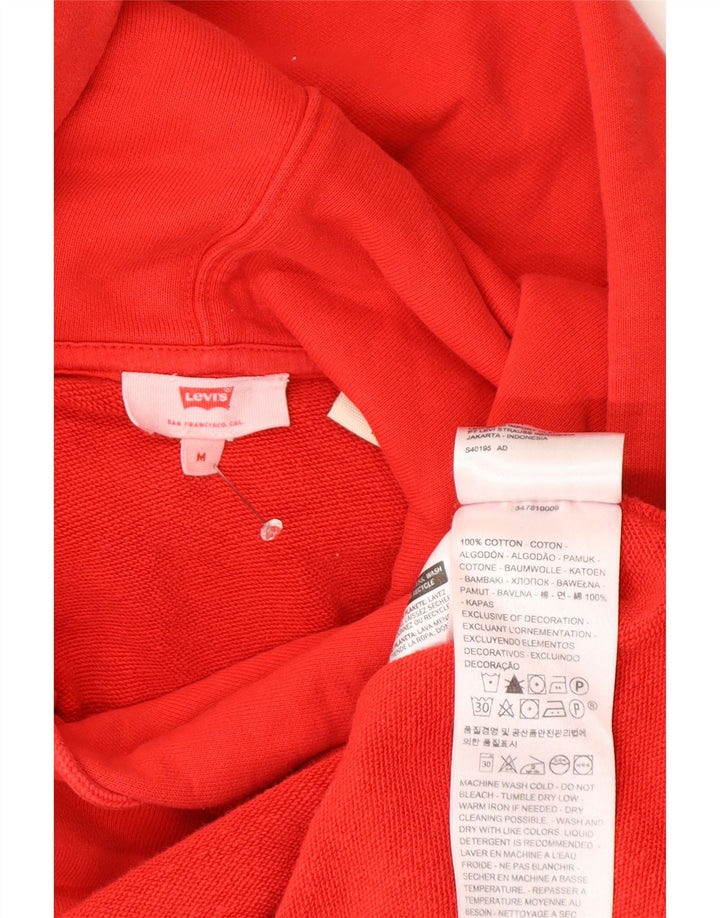 Levi's Mens Hoodie Jumper Medium Red Cotton