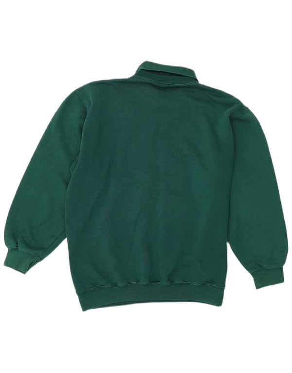 Tulchan Herre Grafisk Polo Neck Sweatshirt Jumper Medium Grøn Bomuld