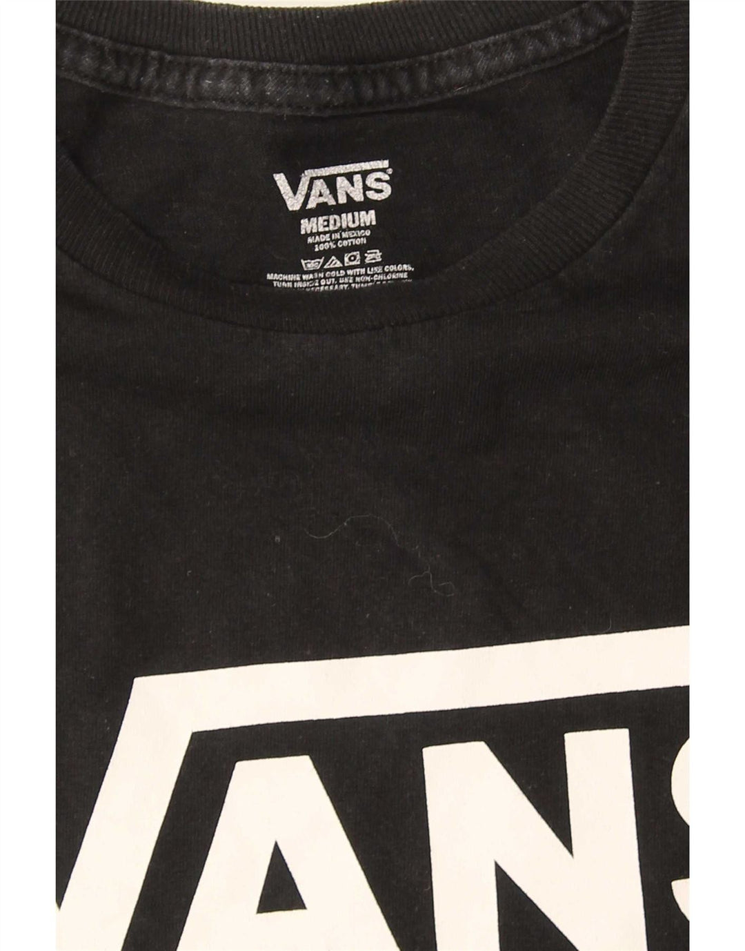 T-shirt grafica da uomo Vans Top in cotone nero medio