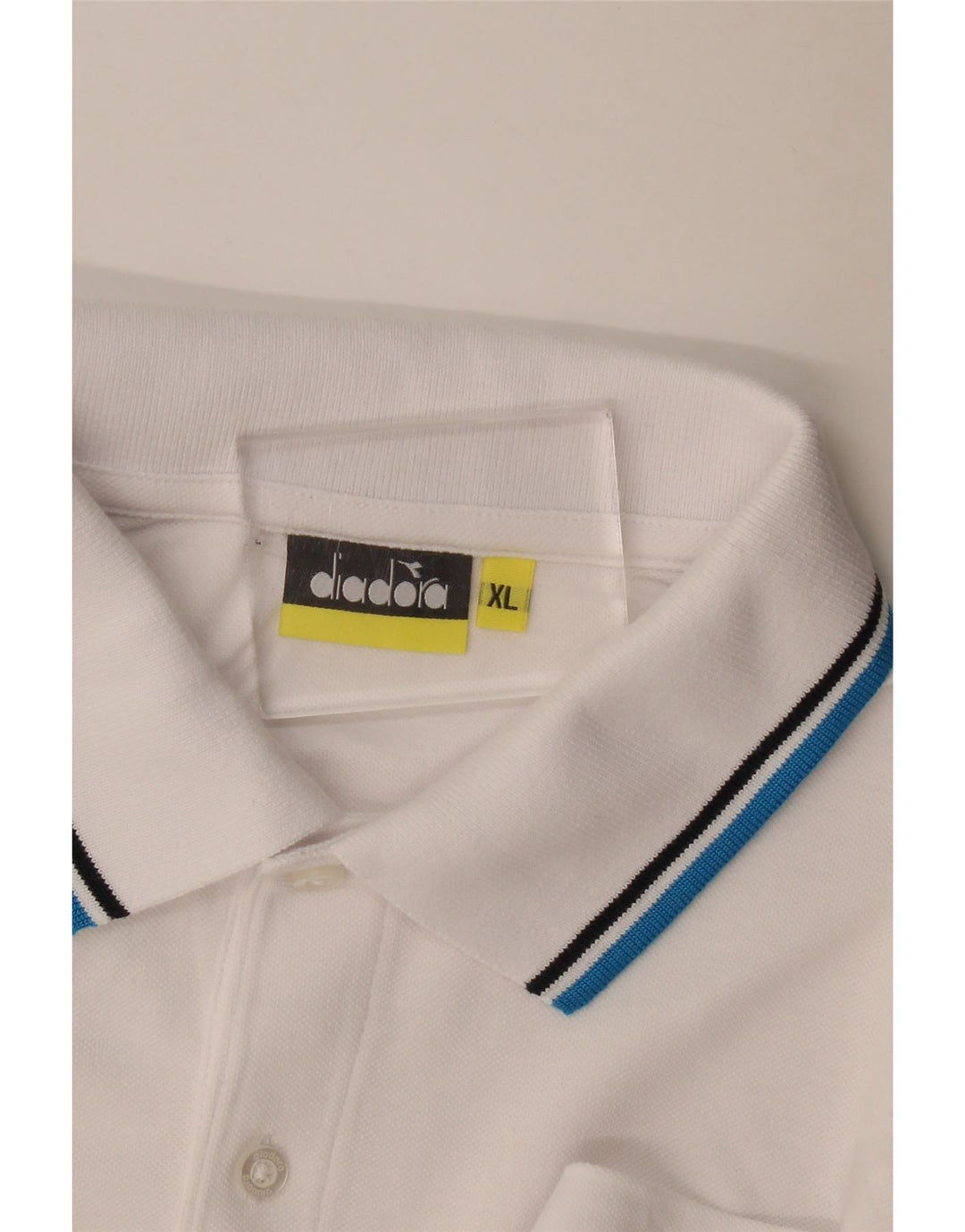 Diadora Mens Long Sleeve Polo Shirt XL White