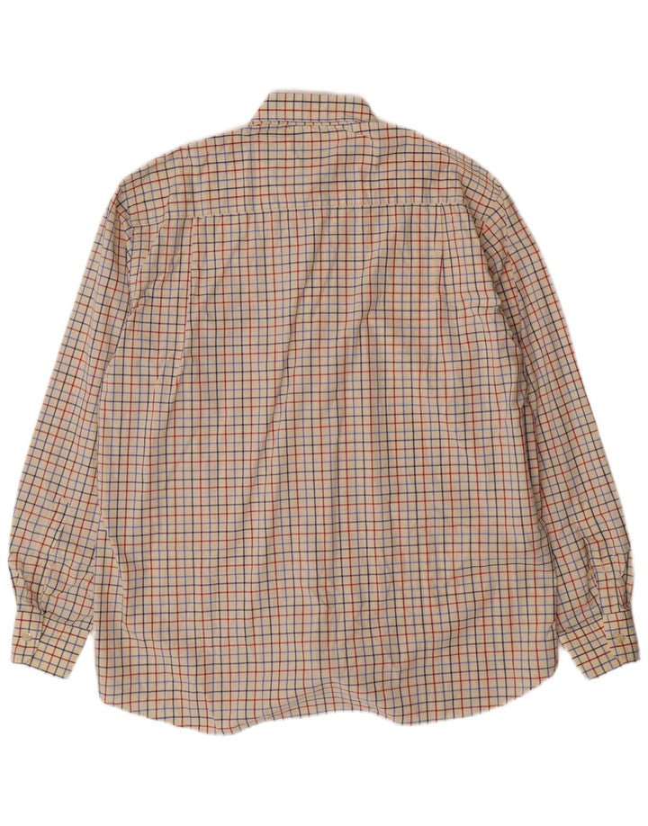 Amerigo Vespucci Mens Shirt XL Off White Check