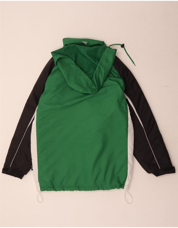 Jako Herren-Windjacke mit Kapuze, lockere Passform, UK 36, klein, grün, Farbblock