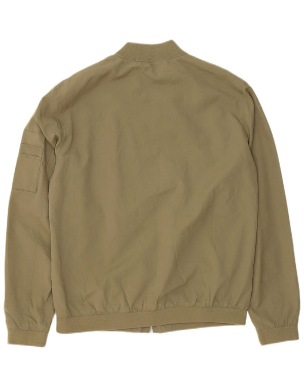 Jack & Jones Mens Bomber Jacket UK 40 Large Khaki Polyester