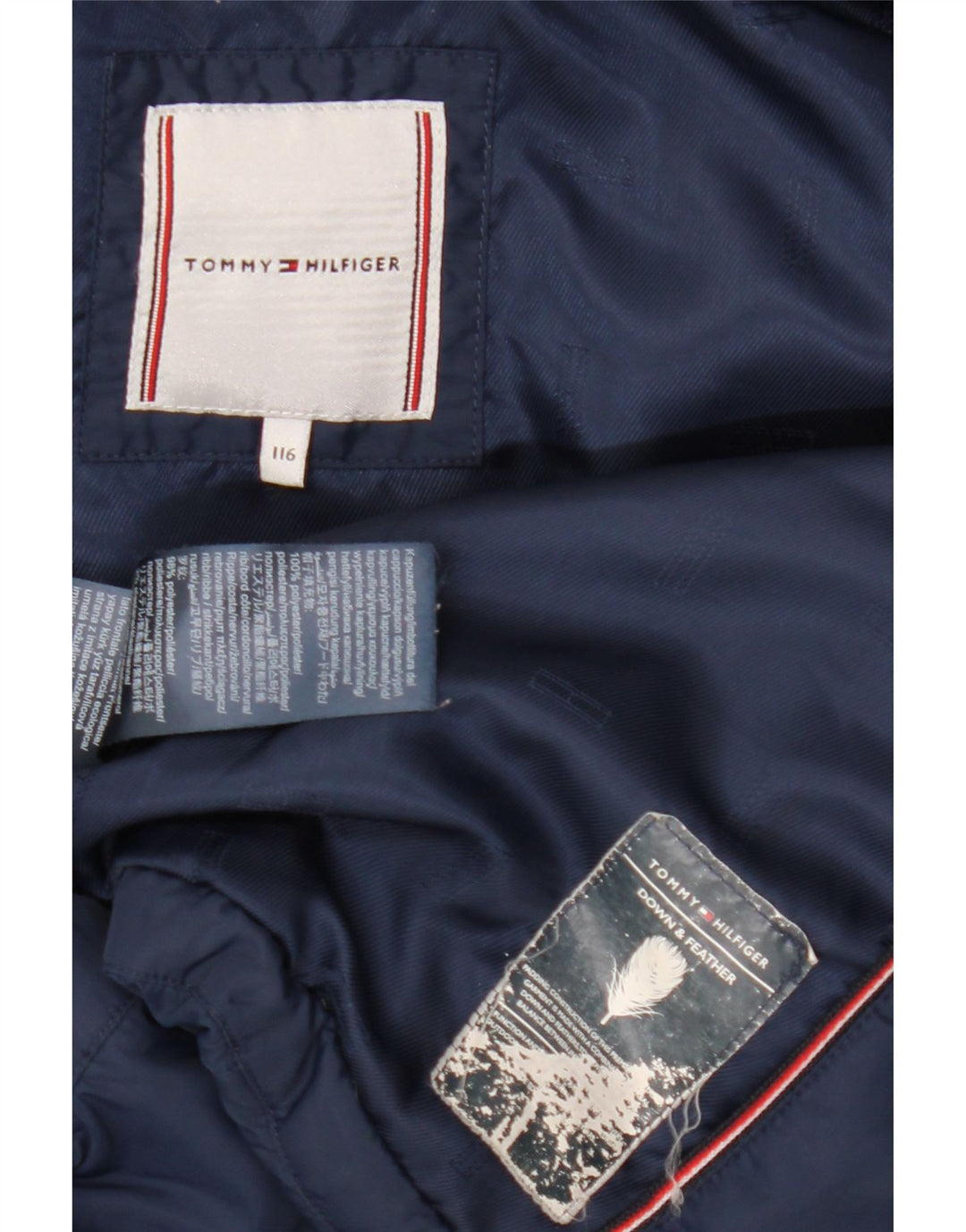 Tommy Hilfiger Boys Padded Jacket 5-6 Years Navy Blue Polyester