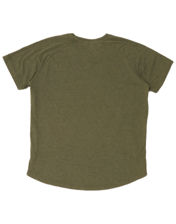 Jack & Jones Mens T-Shirt Top XL Green Cotton