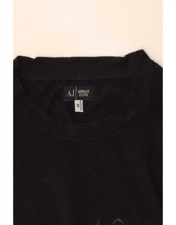 T-shirt grafica da uomo Armani Jeans Top nera media