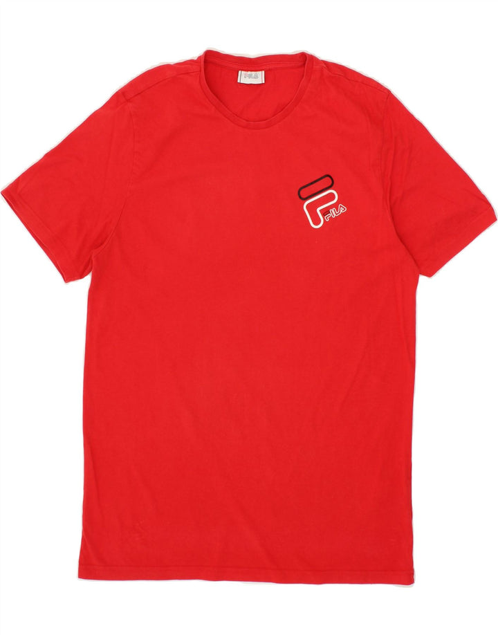 FILA Mens Graphic T-Shirt Top Small Red Cotton Vintage Fila and Second-Hand Fila from Messina Hembry 