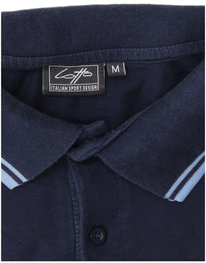 Polo da uomo Lotto a righe medie blu navy