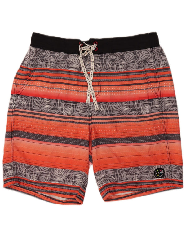 Pantaloncini da bagno da uomo Maui and Sons, grandi, in poliestere floreale arancione