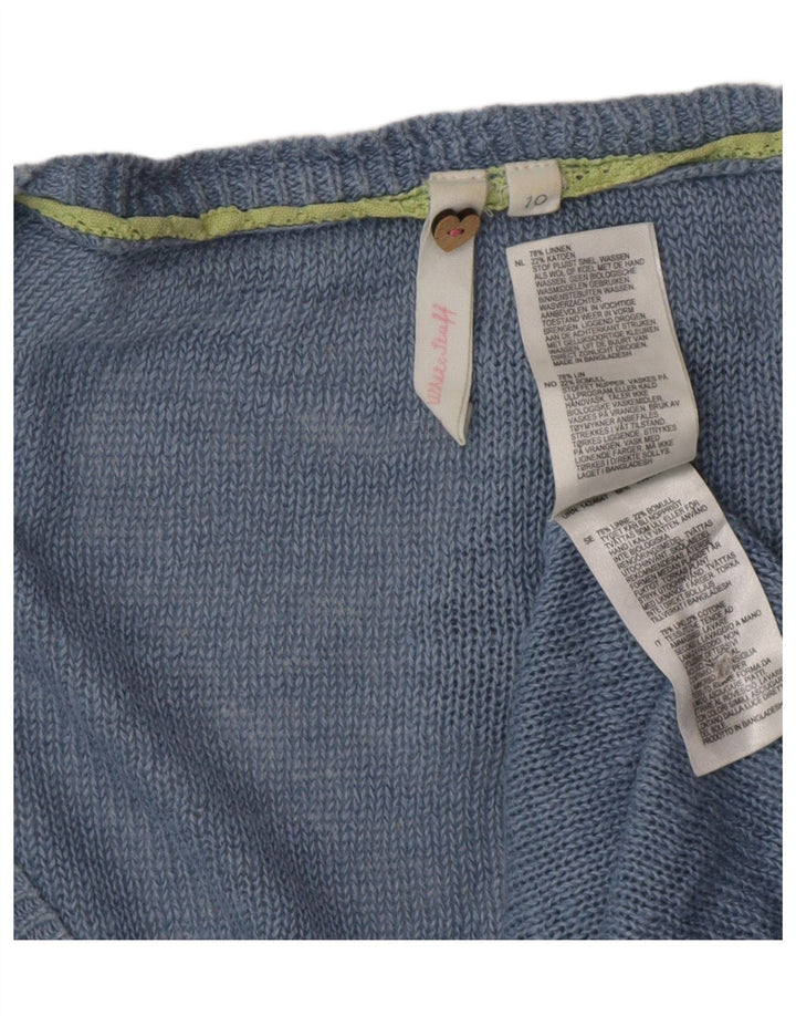 WHITE STUFF Womens Cardigan Sweater UK 10 Small  Blue Linen