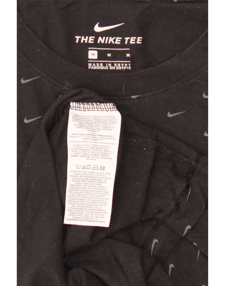 Nike Herre grafisk T-shirt Top Medium Sort Bomuld