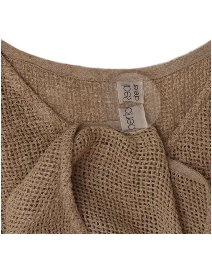 Vintage Dame Se Gennem 1 Knap 2 Del Sæt UK 12 Medium Beige