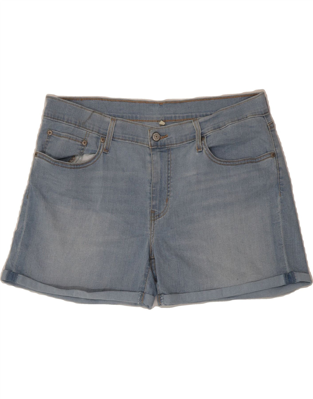 LEVI'S Womens Denim Shorts W33 Large Blue Cotton Vintage Levi's and Second-Hand Levi's from Messina Hembry 