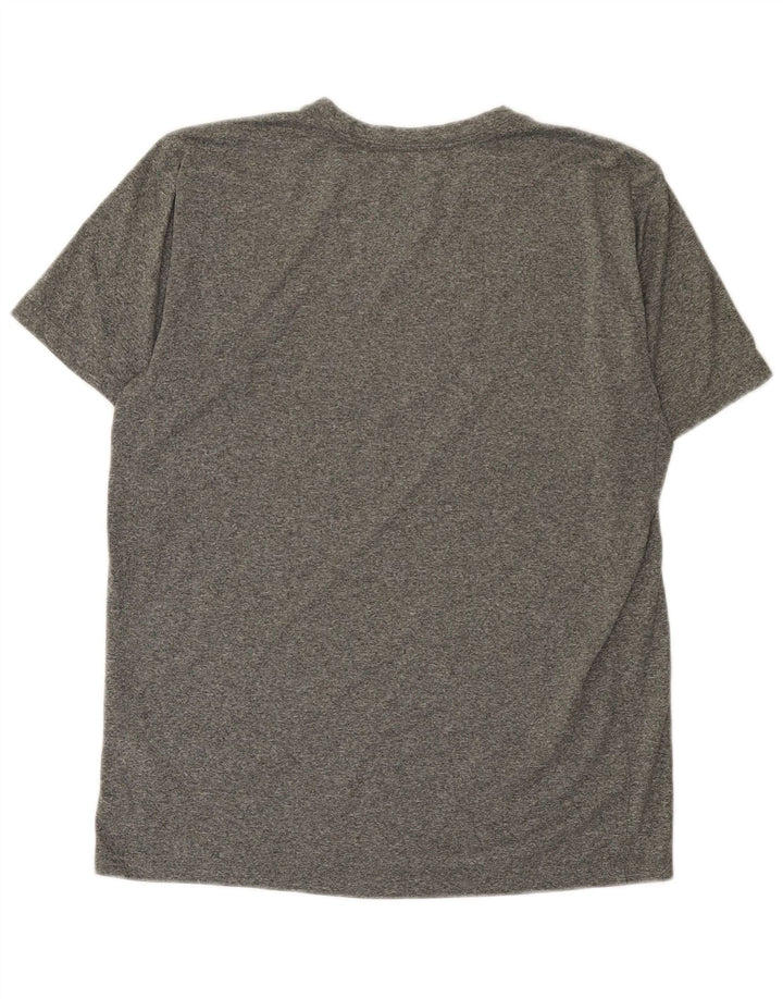 Nike Mens Dri Fit Graphic T-Shirt Top Medium Grey Flecked Polyester