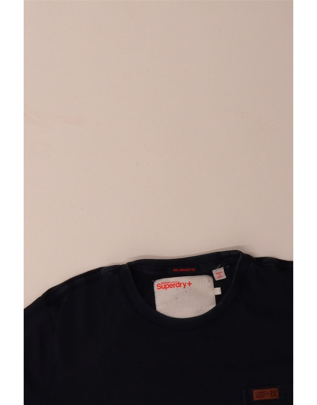 SUPERDRY Mens T-Shirt Top Medium Navy Blue Cotton