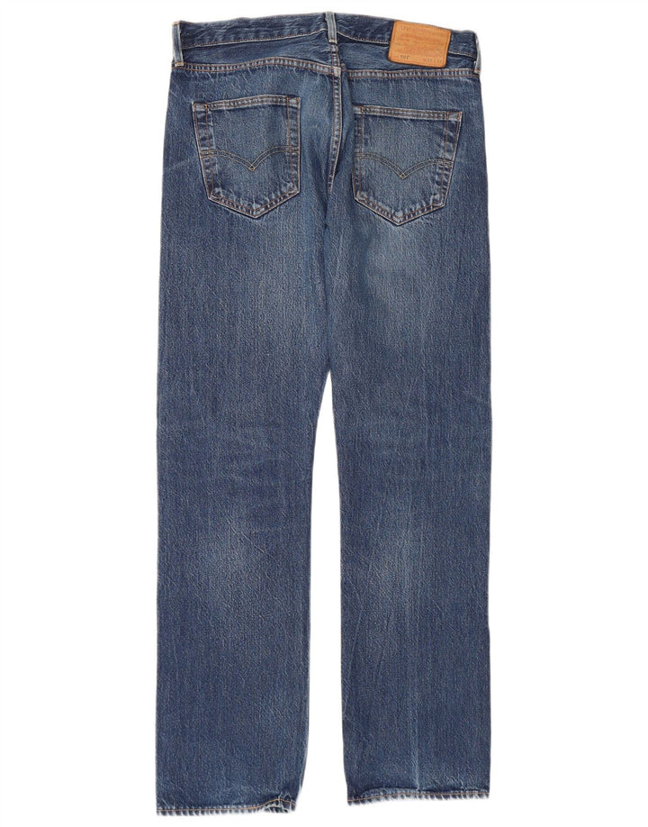 Levi's Mens 501 Straight Jeans W32 L32 Blue Cotton