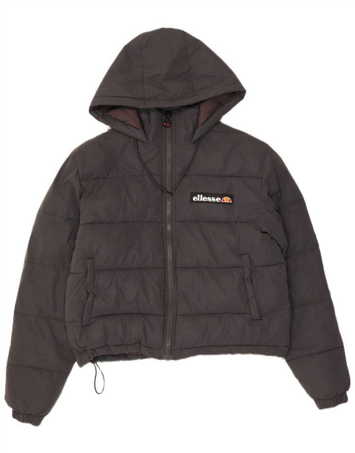Chaqueta acolchada con capucha para mujer Ellesse UK 44 Medium Black Nylon