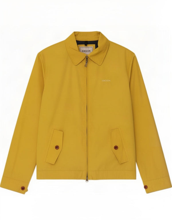 Geox Respira Herre Windbreaker Jacket UK 40 Large Yellow Polyester