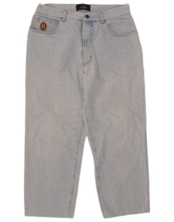Jeans Cropped Uomo Trussardi IT 52 XL W38 L26 Blu Cotone