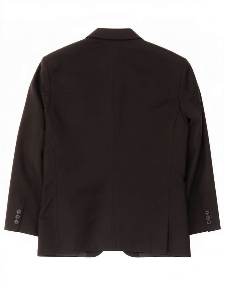 Marks & Spencer Mens 3 Button Blazer Jacket UK 40 Medium Black Polyester